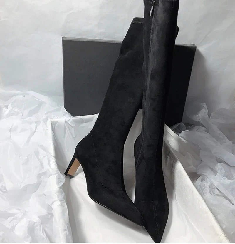 Leona Over Knee Premium Suede Boots - Image 8
