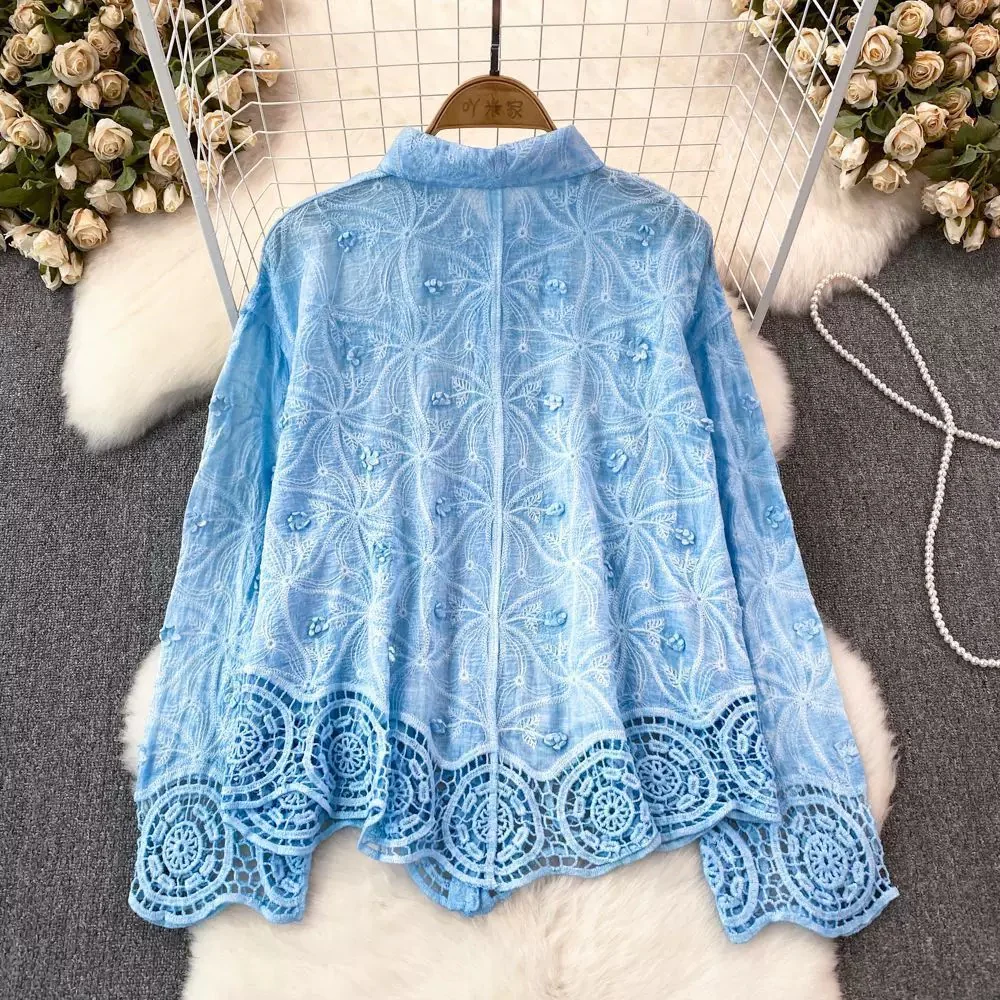 Levy Embroidered Cotton Shirt - Image 9