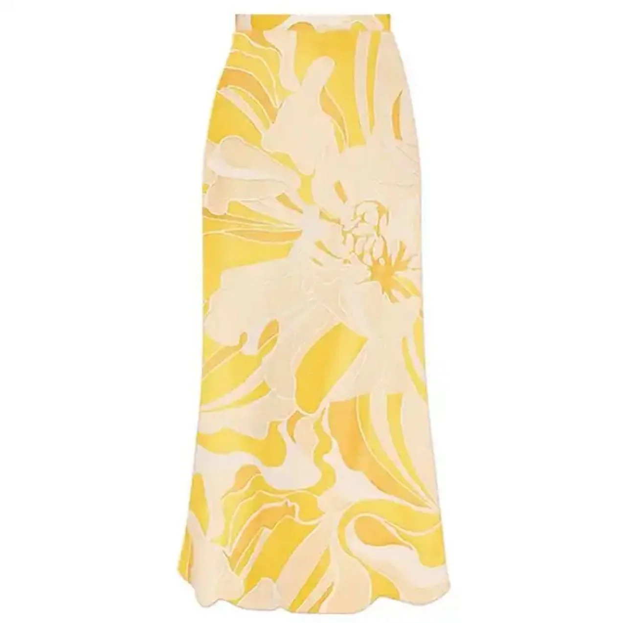 Liana Swimsuit With Sarong Skirt In Yellow - Image 2