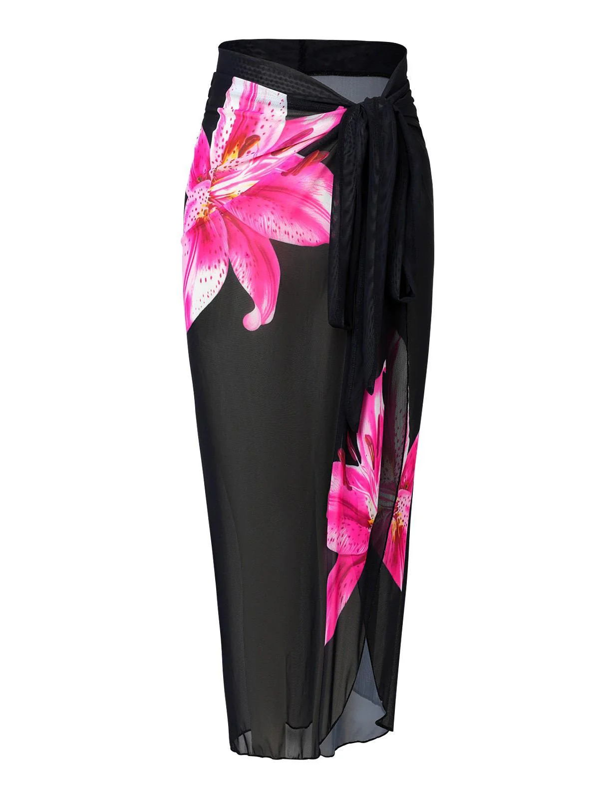 Lilly Swimsuit With Sarong In Black - Image 8