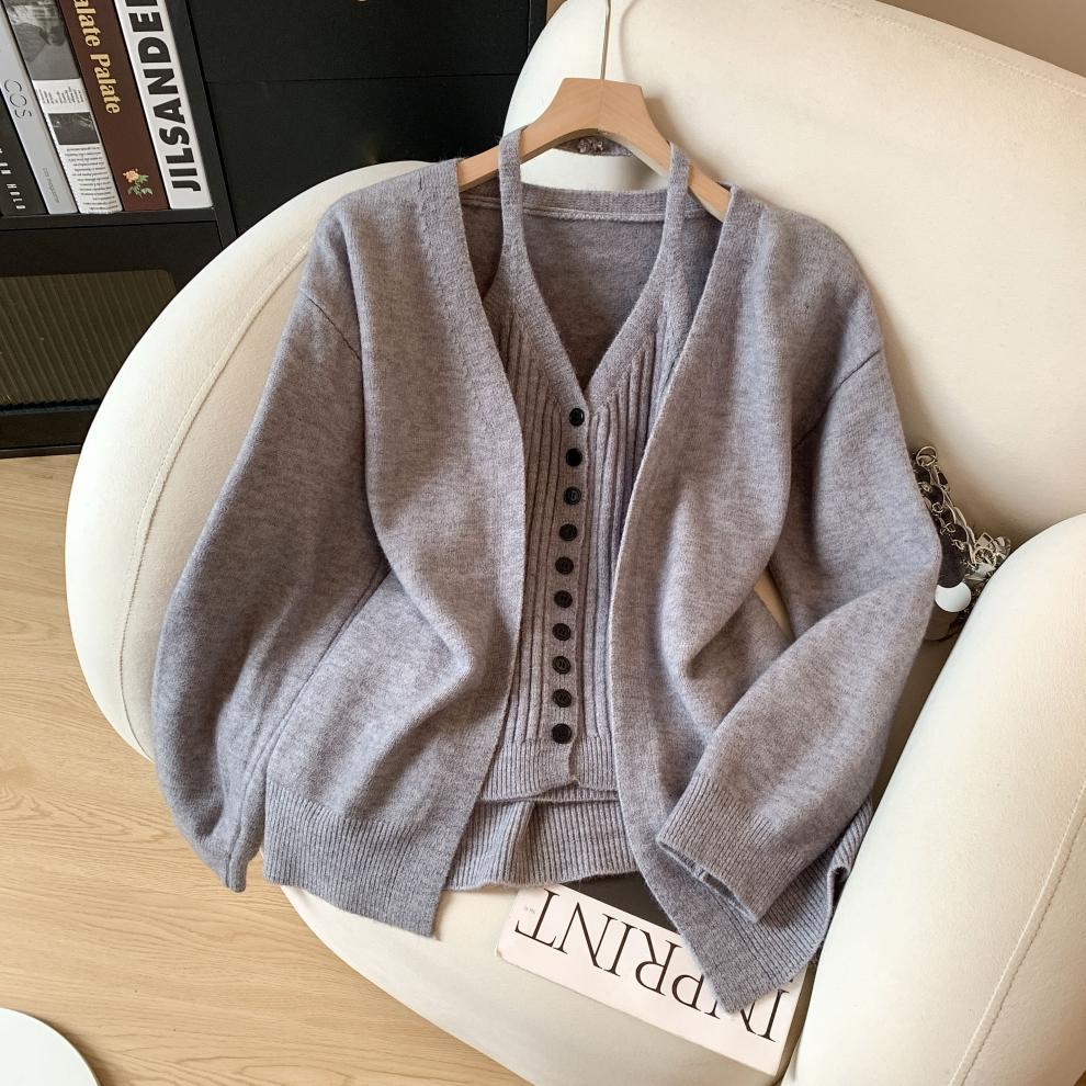 Lior Woolen Top With Cape Sweater - Image 2
