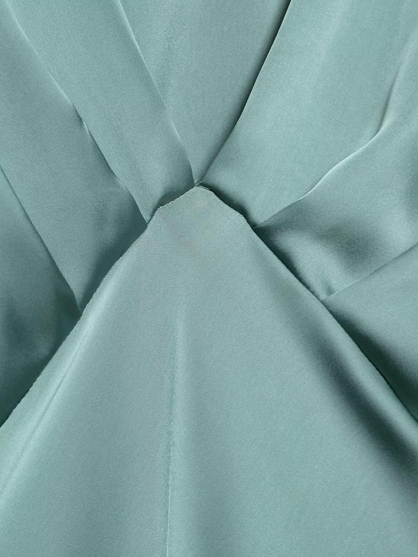 Lipasa Satin Midi Dress In Sage Green - Image 4