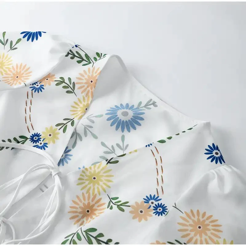Lira Floral Vest Knot Summer Tops - Image 3
