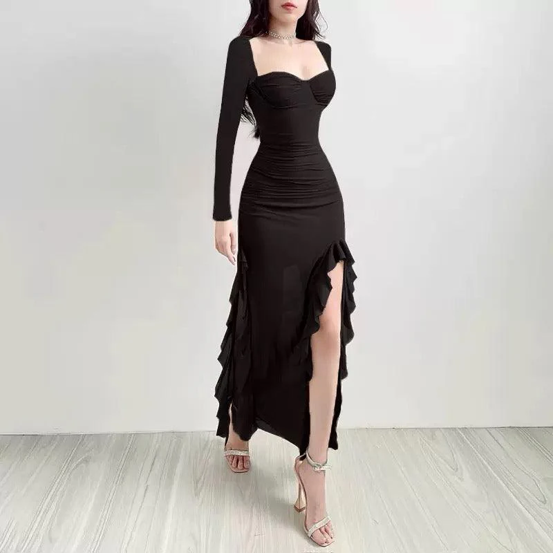 Lolita Ruffled Bodycon Maxi Dress - Image 9
