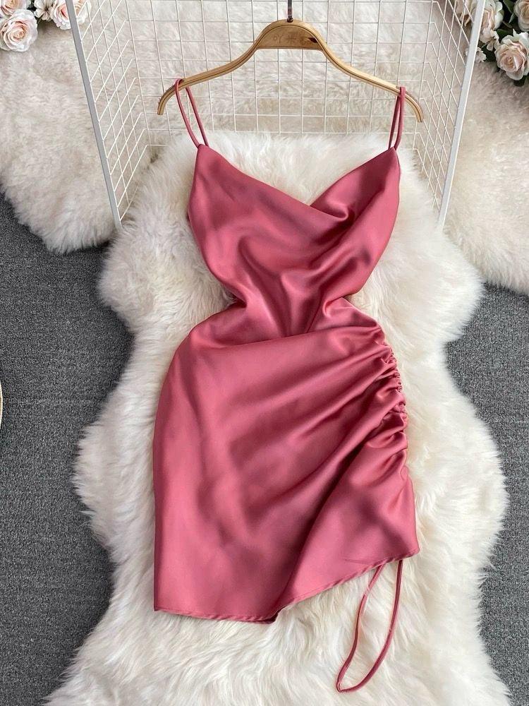 Lorelai Satin Mini Dress - Image 3