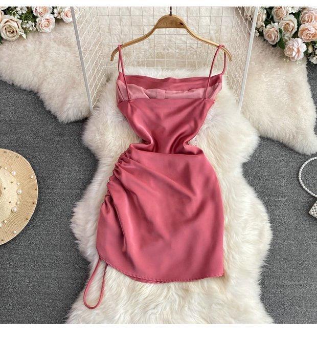 Lorelai Satin Mini Dress - Image 5