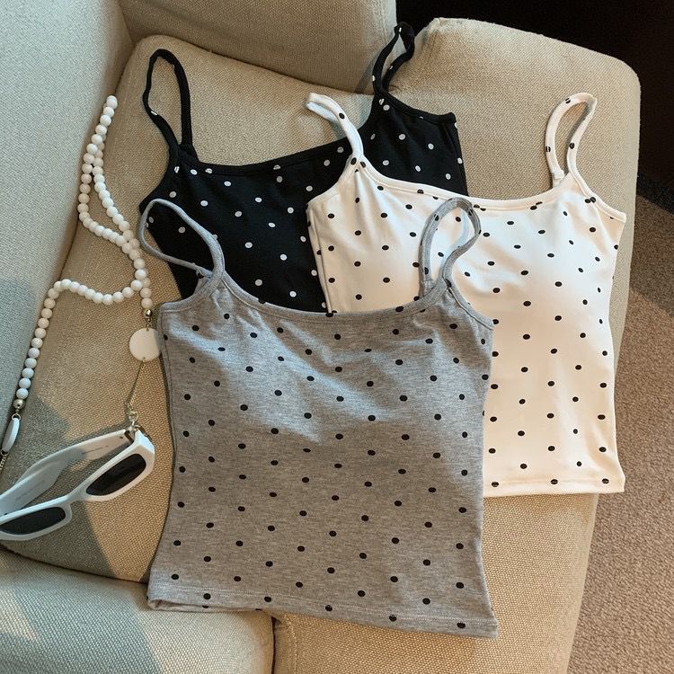 Loret Tank Tops with Inbuilt Bra In Grey - Image 3