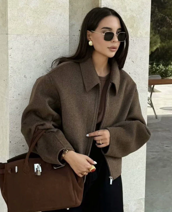 Lucy Premium Oversized Woolen Jacket - Image 3