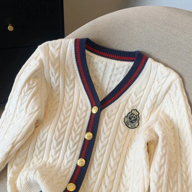 Luisa Woolen Cardigan In Off White - Image 2