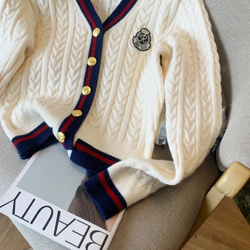 Luisa Woolen Cardigan In Off White - Image 4