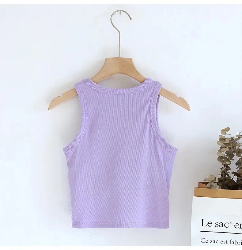 Luked Tank Tops with Inbuilt Bra - Image 2