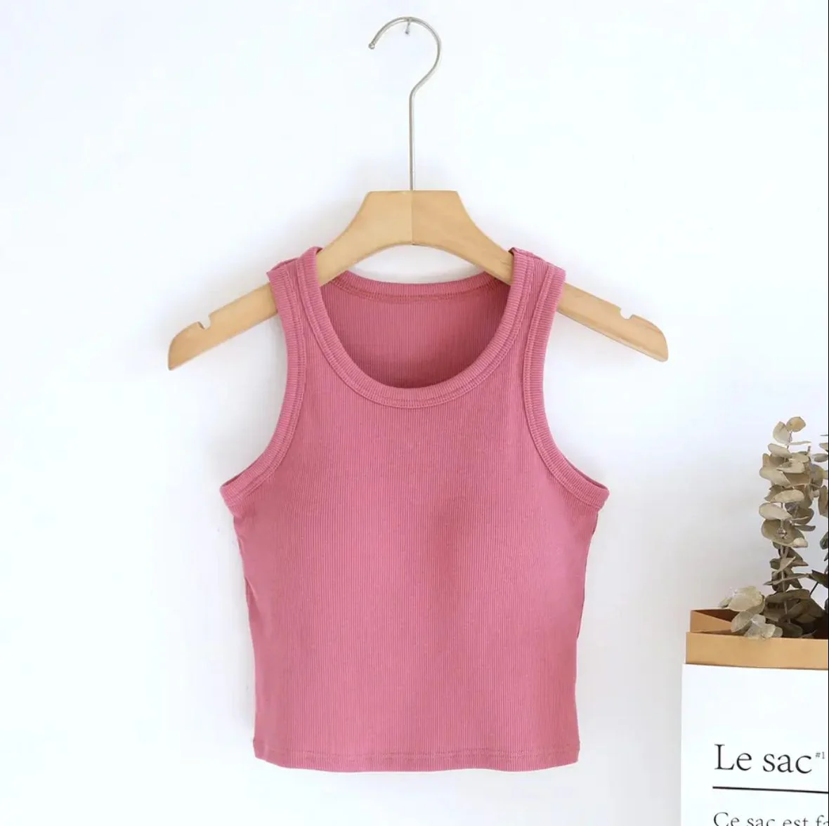 Luked Tank Tops with Inbuilt Bra - Image 3