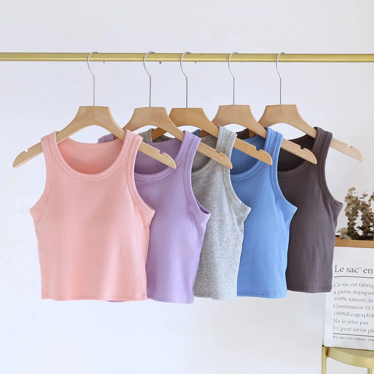 Luked Tank Tops with Inbuilt Bra - Image 4
