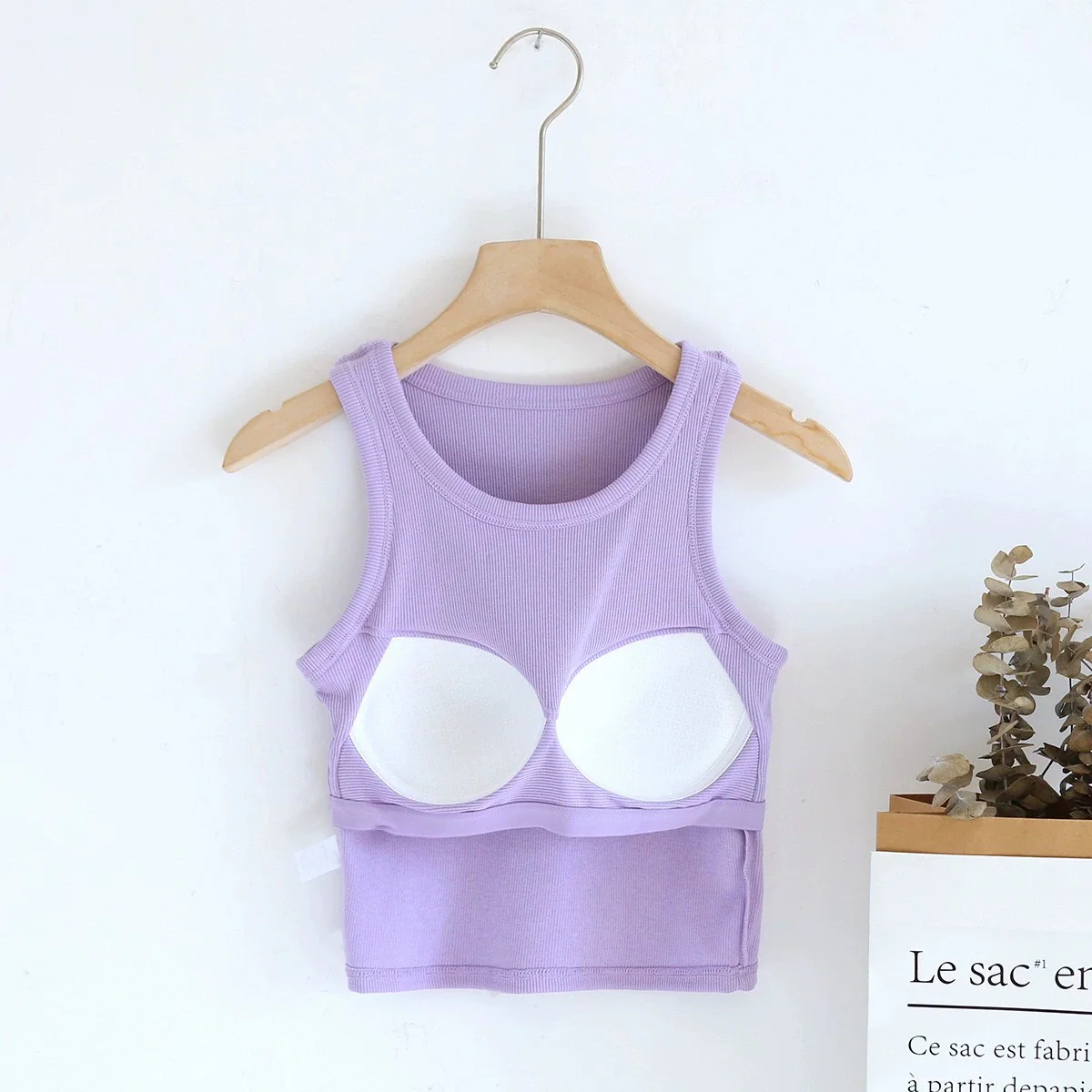 Luked Tank Tops with Inbuilt Bra - Image 9