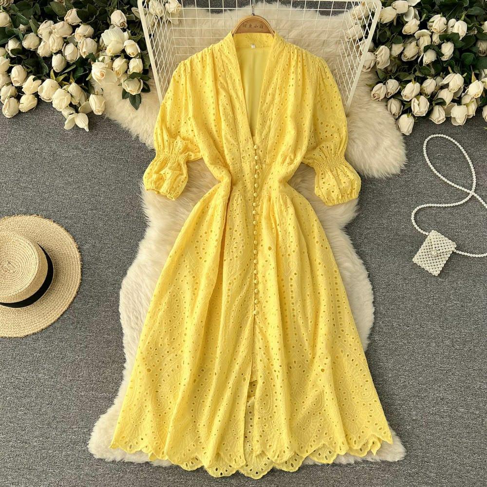 Luna Summer Cotton Eyelet Dress - Image 12