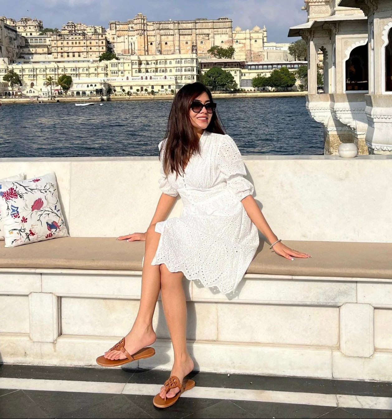 Luna Summer Cotton Eyelet Dress - Image 14