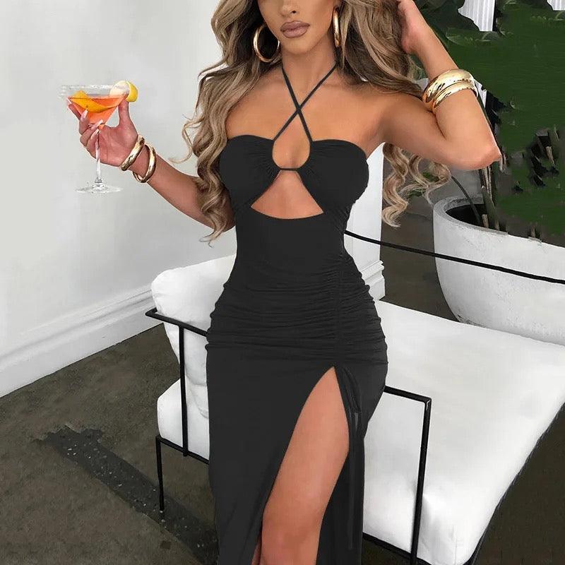 Luther Strappy Midi Slit Dress - Image 3