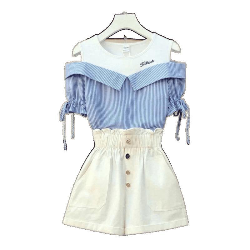 Macey Summer Two Piece Set In Blue - Image 2