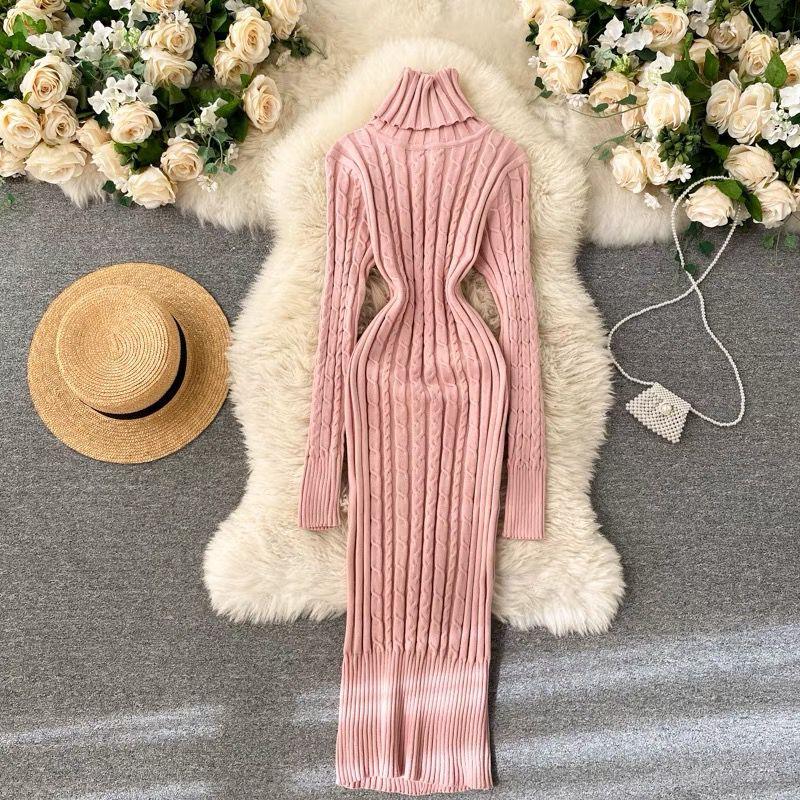 Macy Woolen Bodycon Dress - Image 3