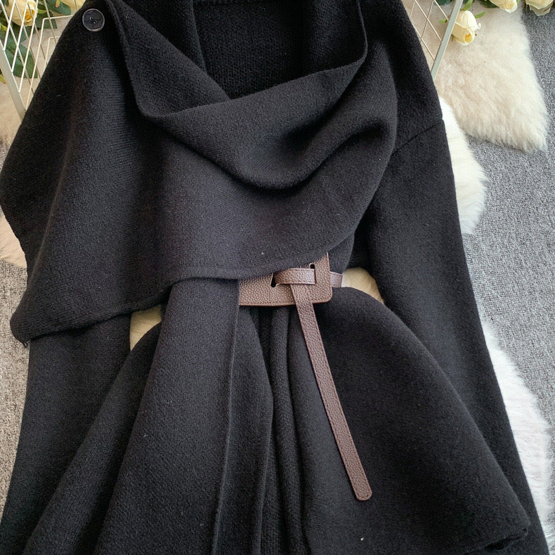 Maddox Luxe Winter Cape With Belt - Image 15