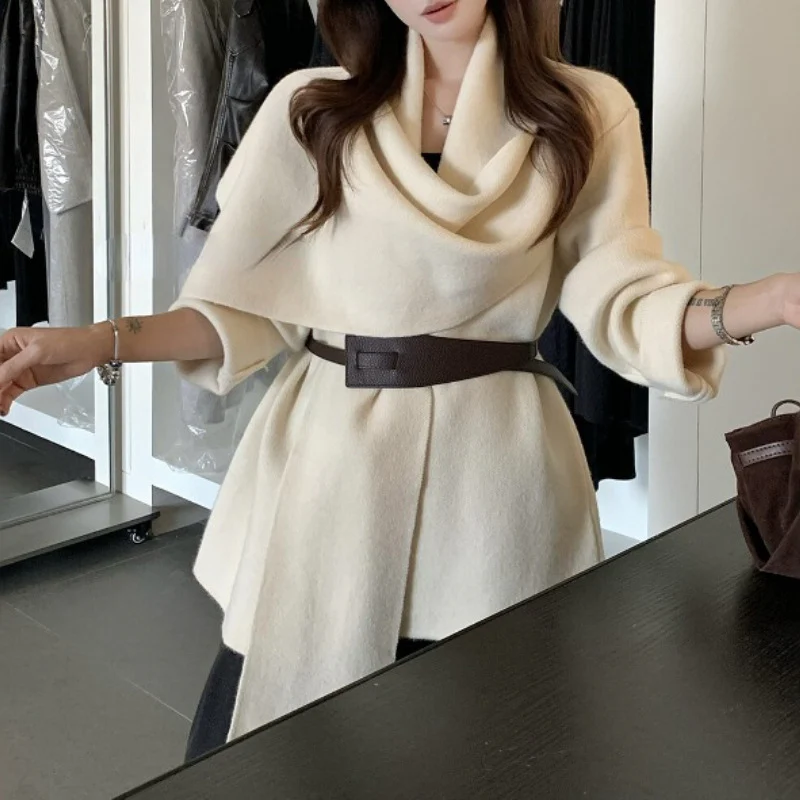 Maddox Luxe Winter Cape With Belt - Image 5