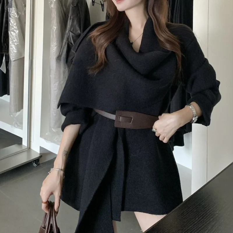 Maddox Luxe Winter Cape With Belt - Image 7