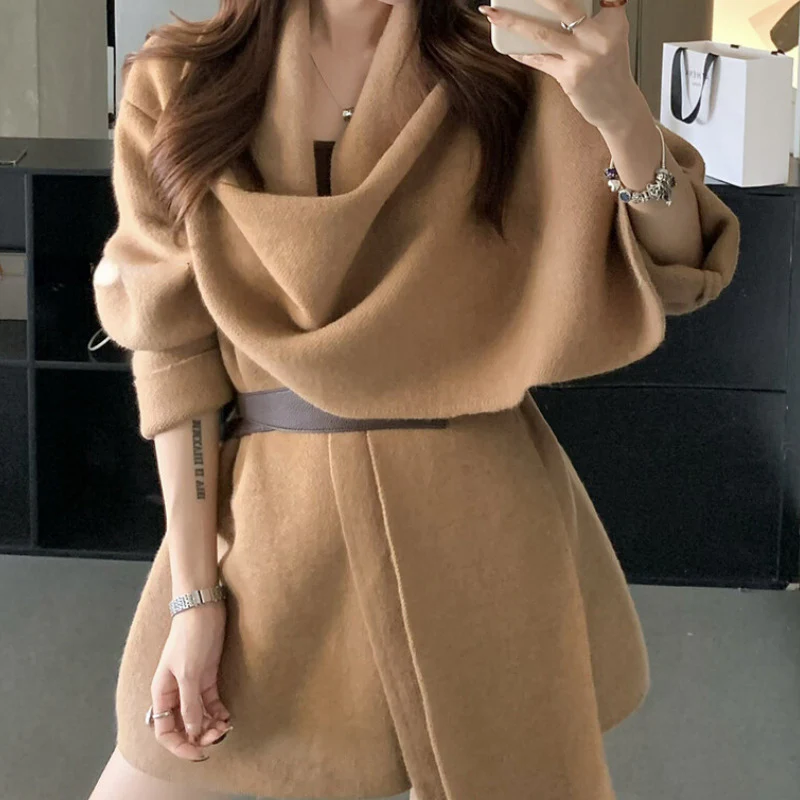 Maddox Luxe Winter Cape With Belt - Image 8