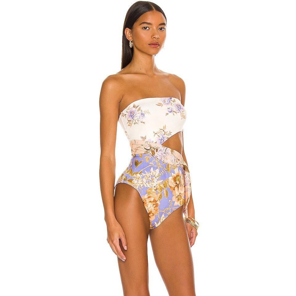 Maillot Swimsuit With Sarong In Multicolor - Image 3
