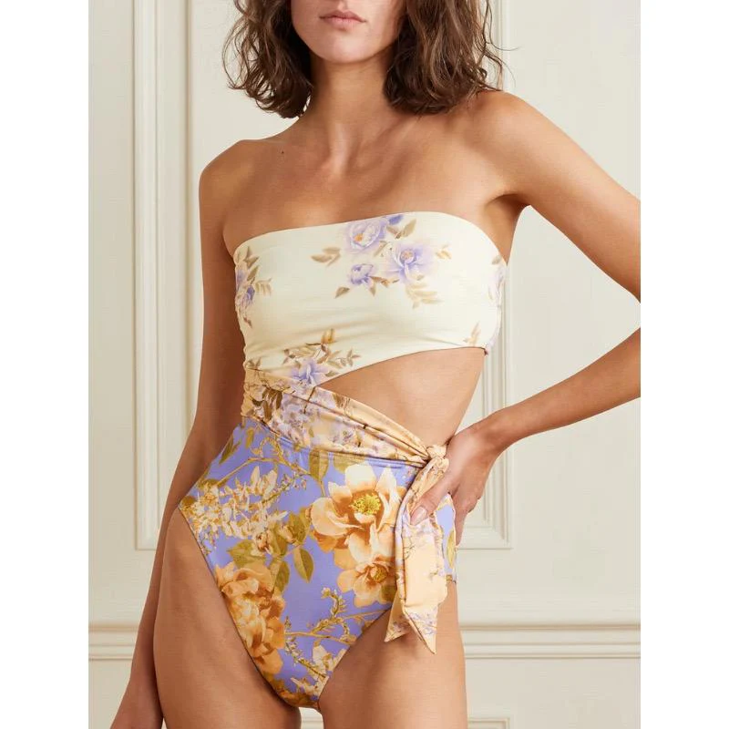 Maillot Swimsuit With Sarong In Multicolor - Image 4