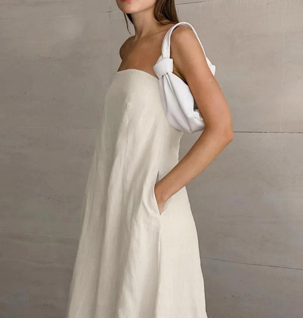 Maisie Offshoulder Holiday Tube Dress In Beige - Image 2