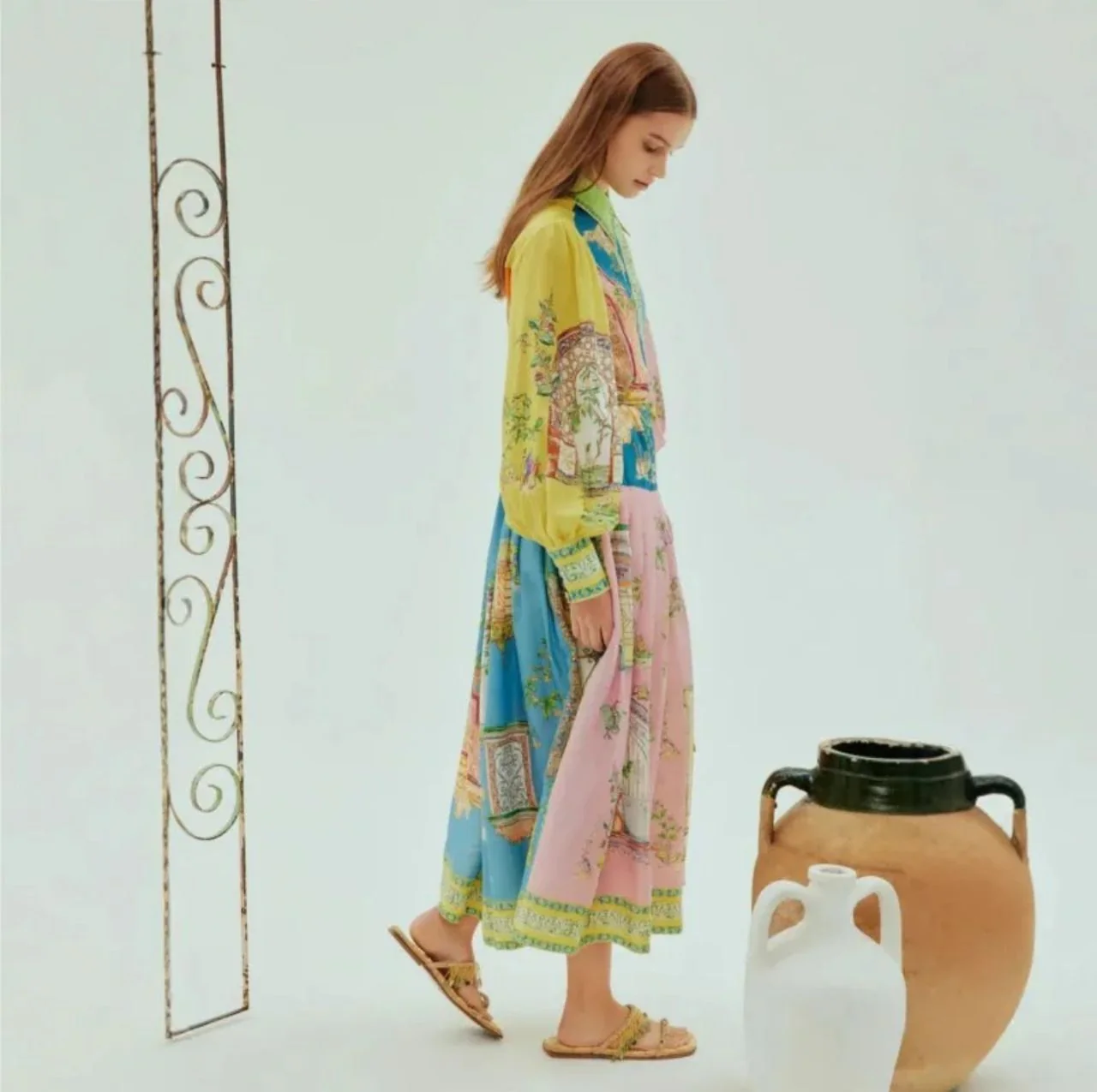 Maisto Printed Summer Maxi Dress In Multicolor - Image 5