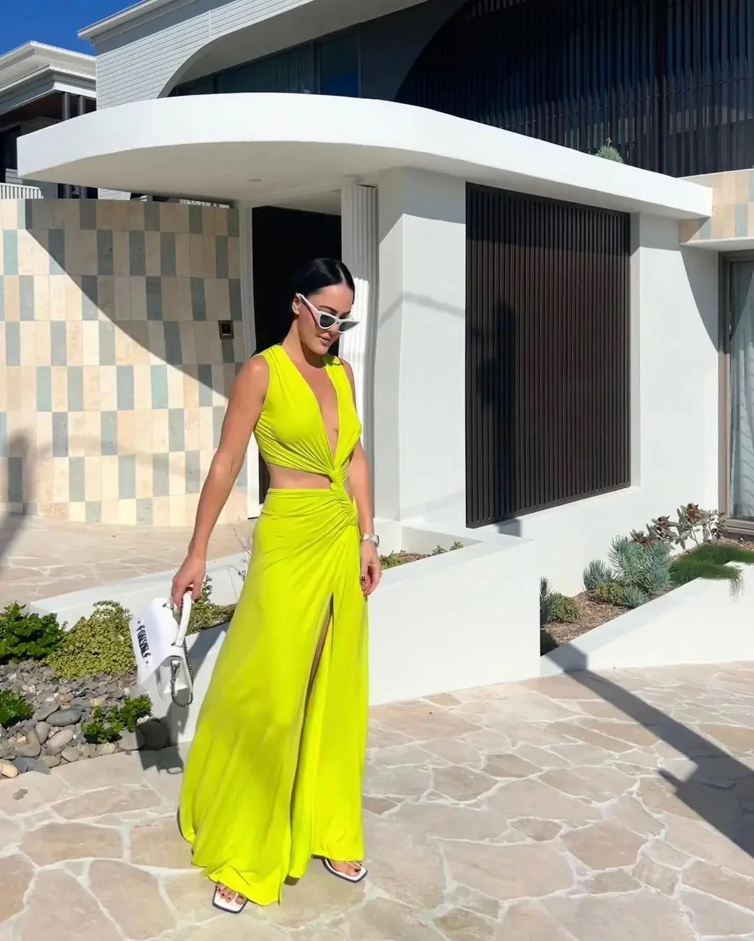 Maistro Neon Slit Maxi Dress - Image 4