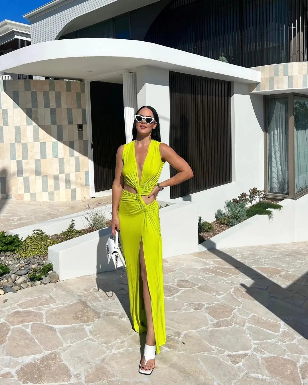 Maistro Neon Slit Maxi Dress - Image 5