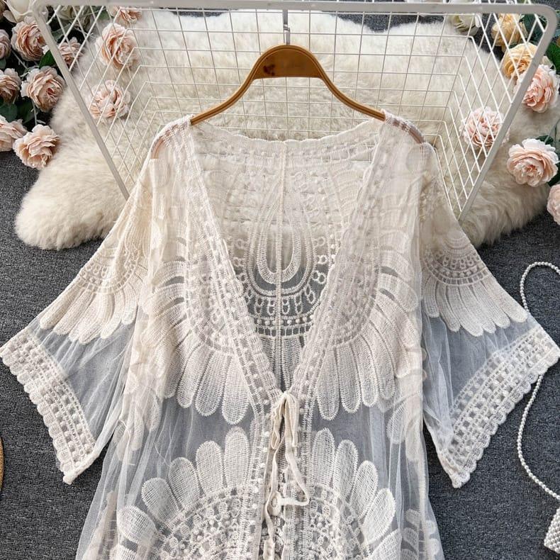 Makenna Mesh Detail Cape - Image 3