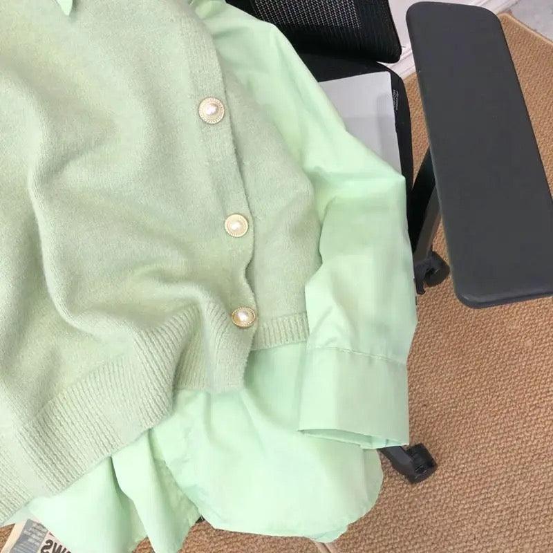 Malta Two Piece Shirt & Knit Vest Set - Image 5