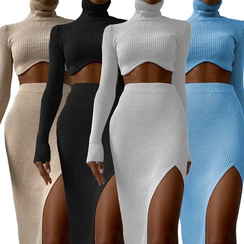 Aster Ribbed Set of Top and Skirt - Image 2