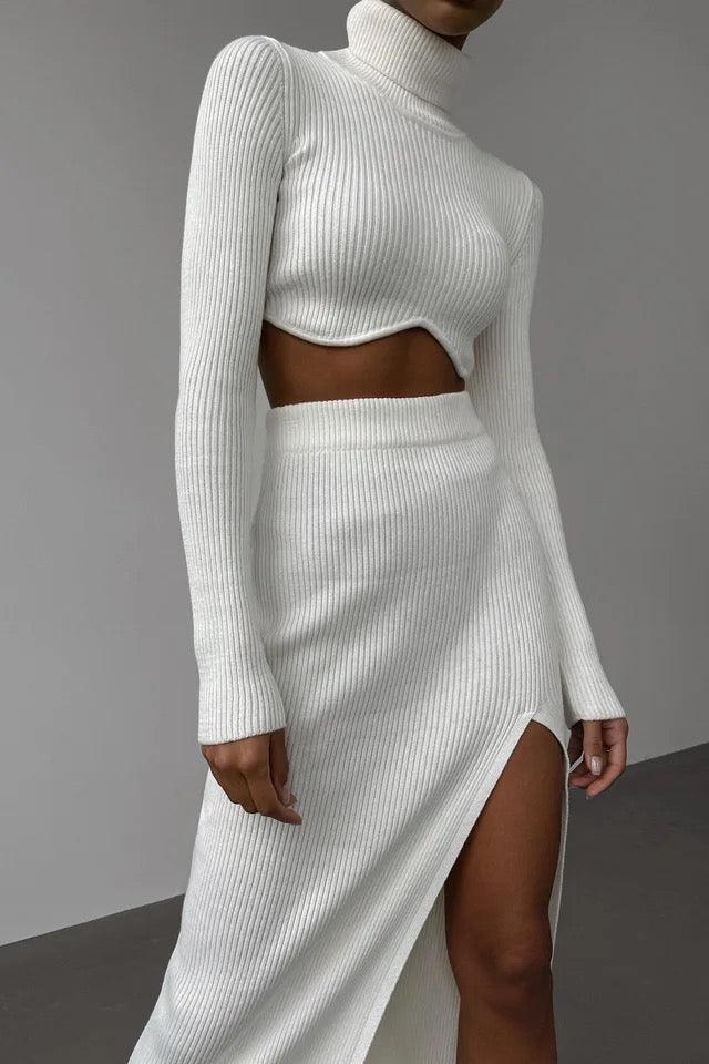 Aster Ribbed Set of Top and Skirt - Image 4