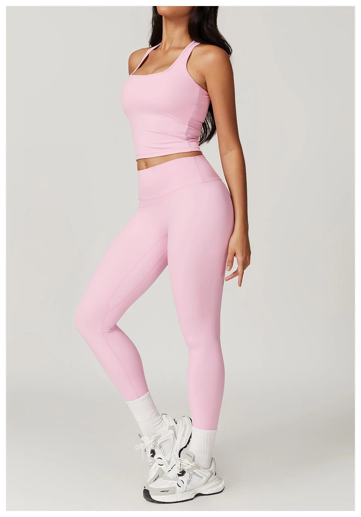 Margo Premium Activewear Set In Light Pink - Image 3