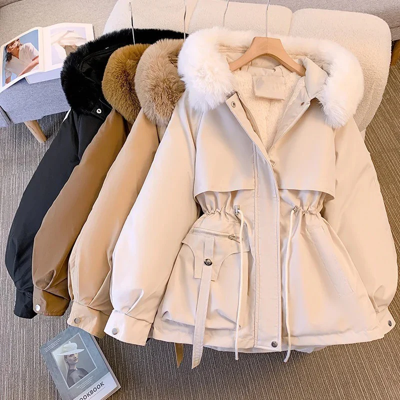 Margot Warm Fleece Lined Parka Jacket In Brown - Image 5
