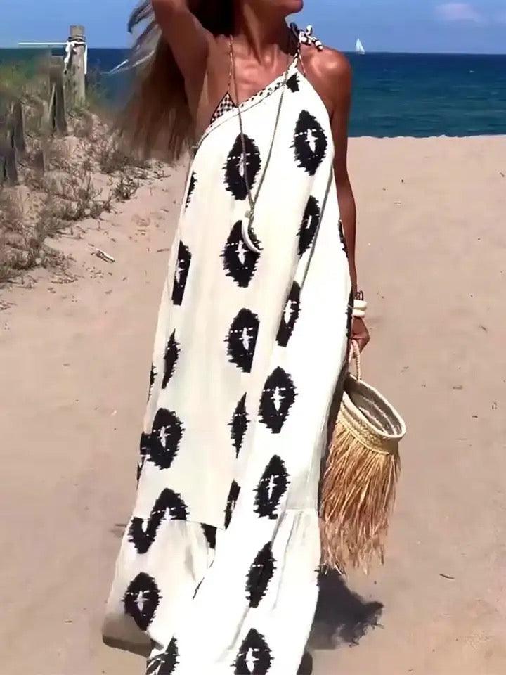 Maria One Shoulder Beach Dress - Image 3