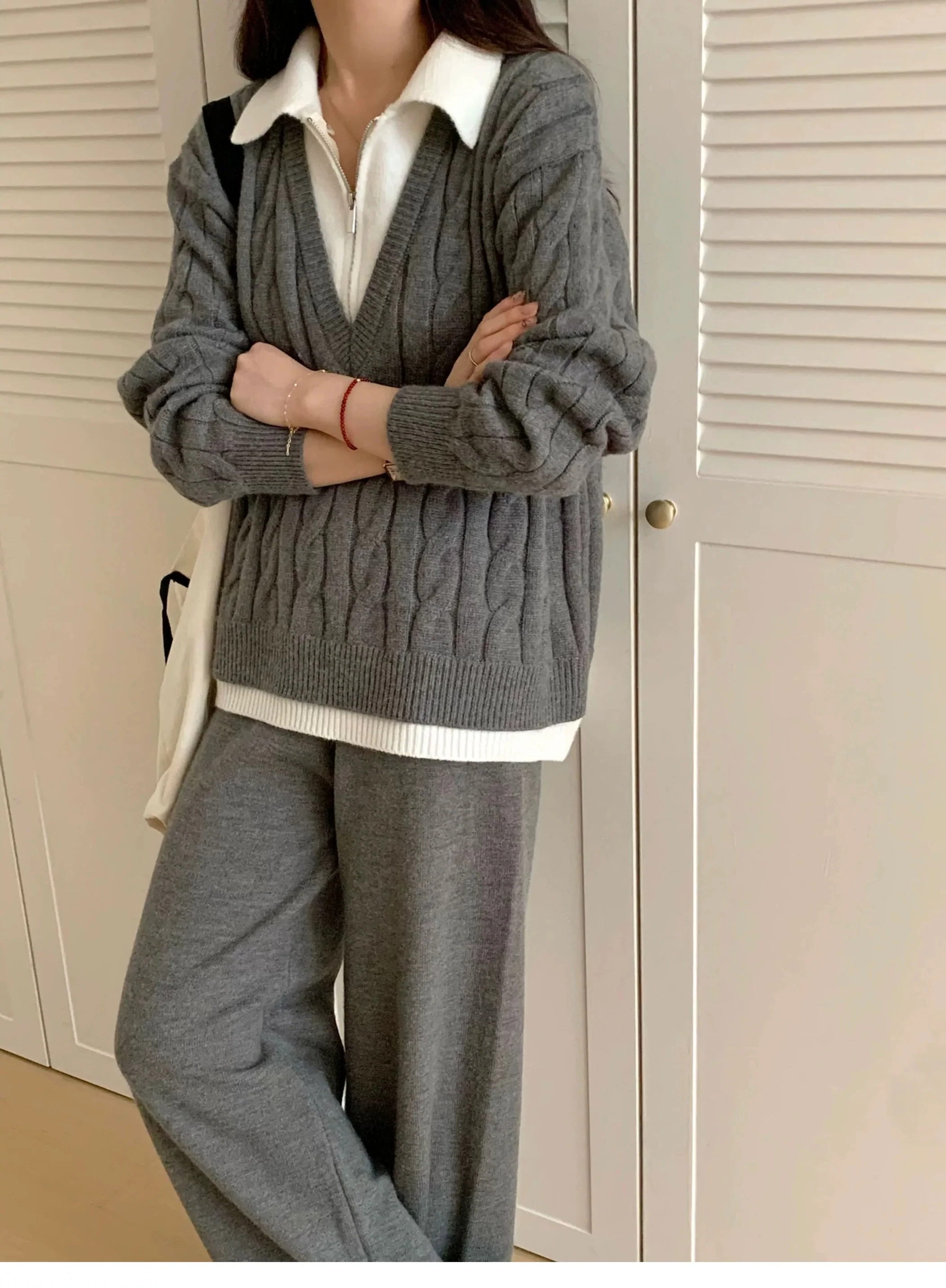 Maria Premium Woolen Coord Set - Tracksuit - Image 8