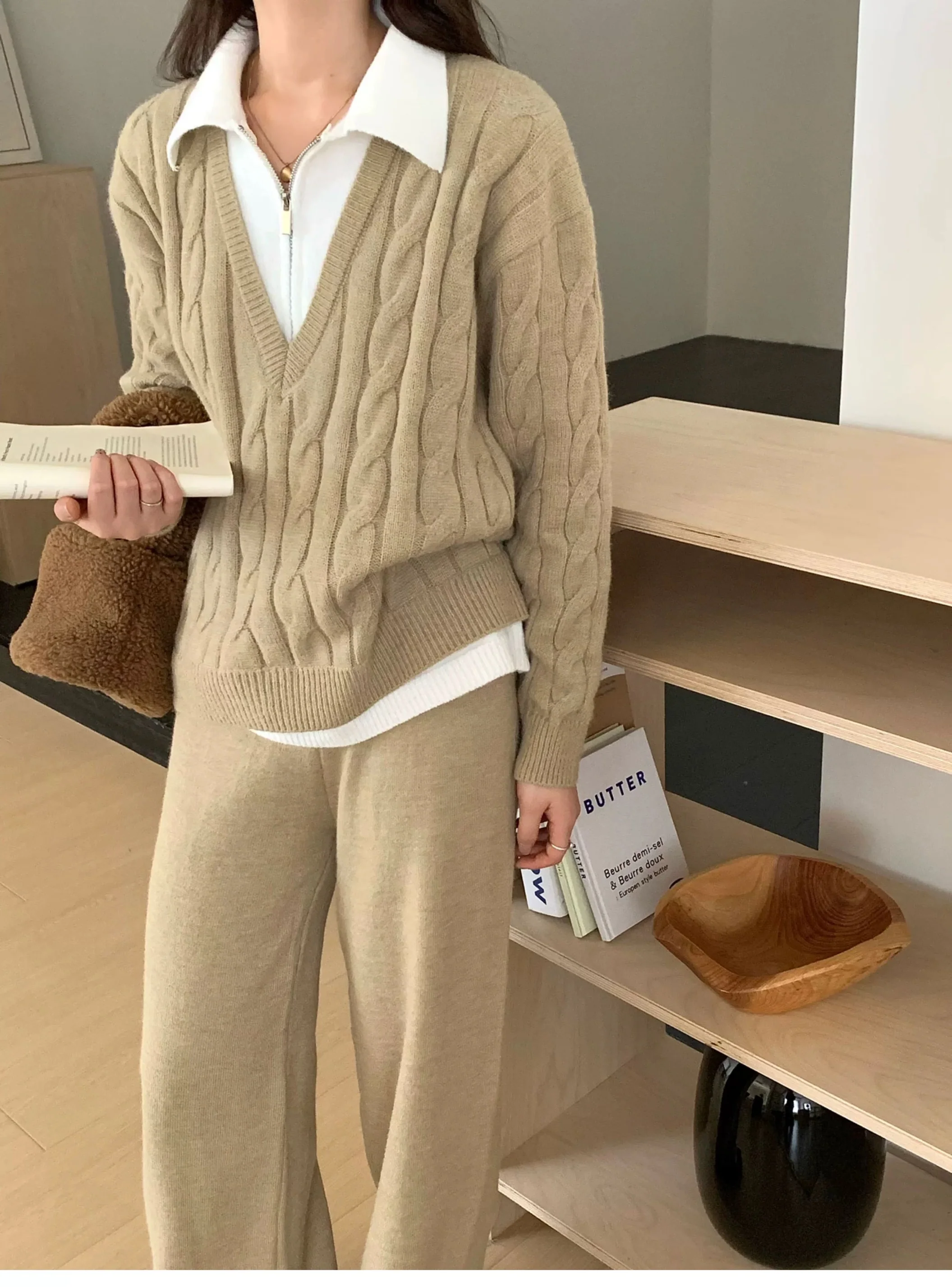Maria Premium Woolen Coord Set - Tracksuit - Image 9