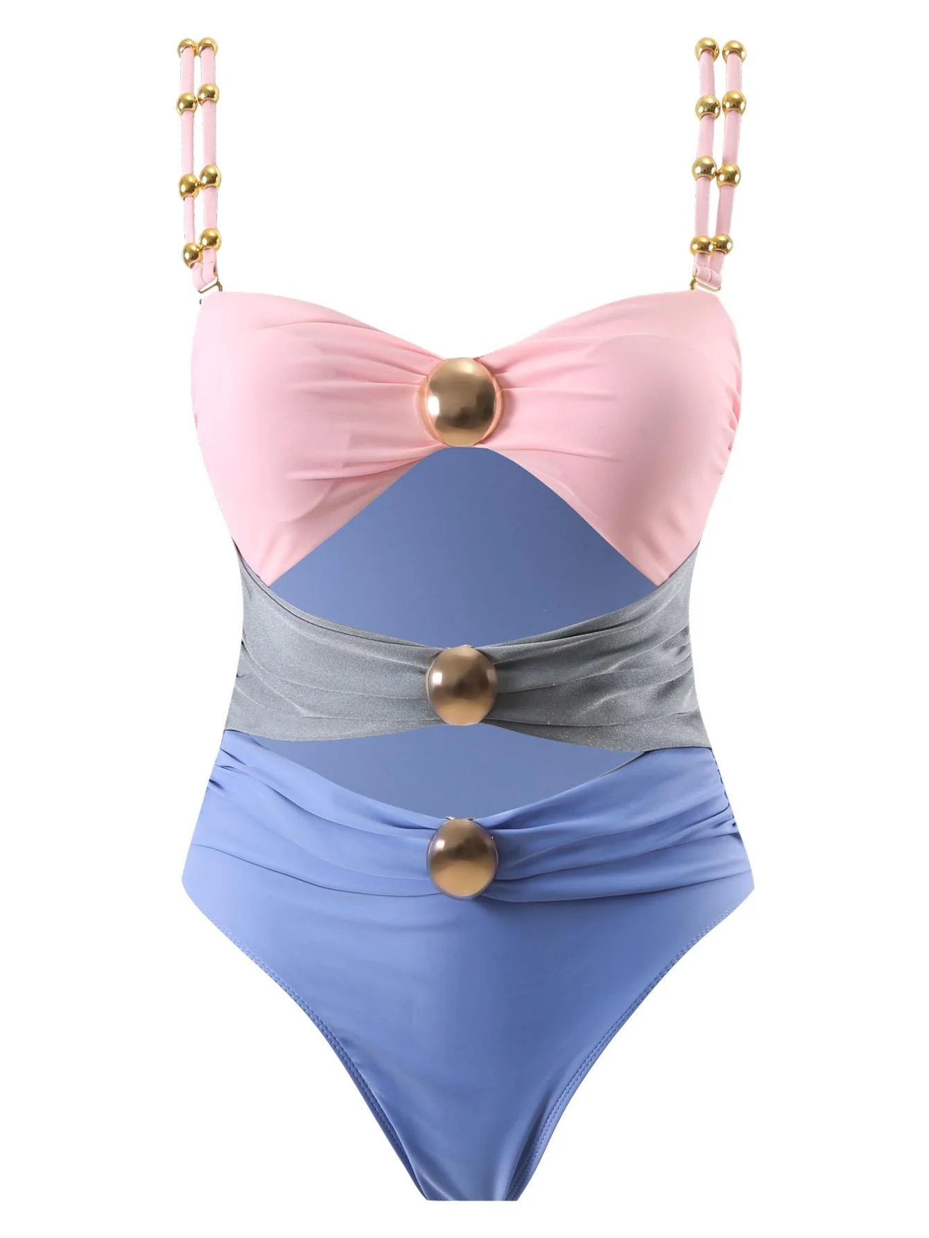 Marie Luxe Swimsuit With Skirt In Pink - Image 6