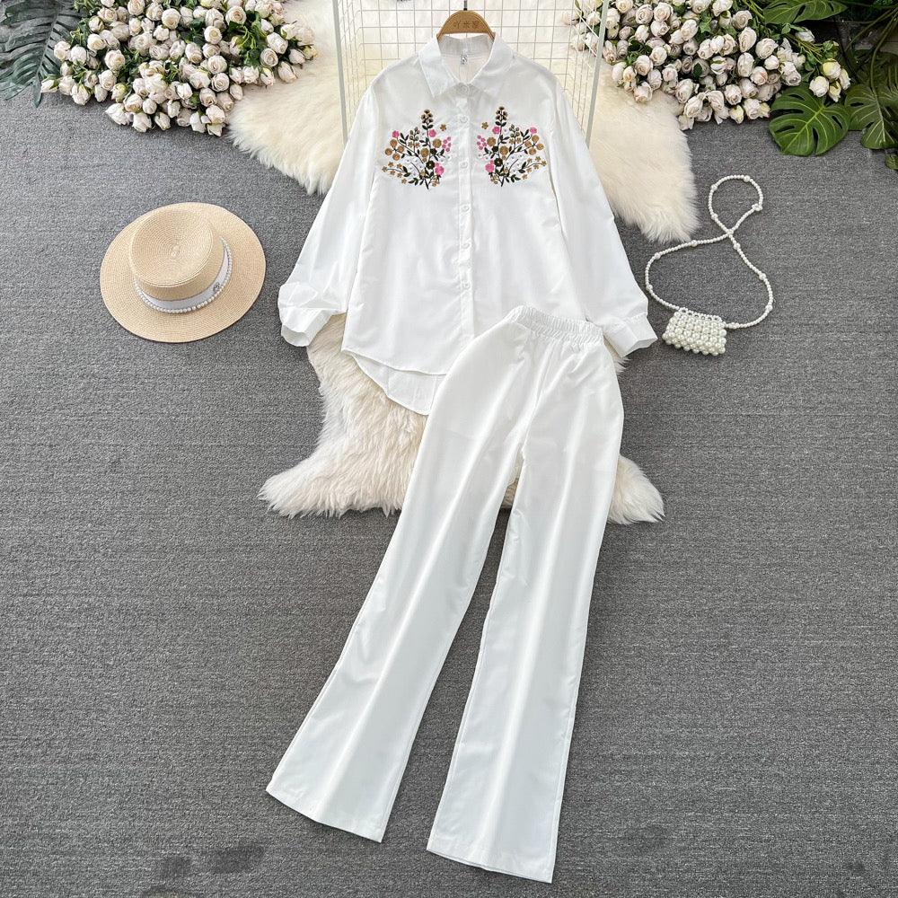 Maria Embroidered Set of Top and Pants - Image 3