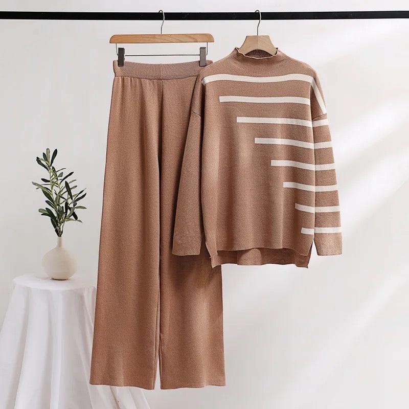 Mario Striped Woolen Coord Set - Image 3