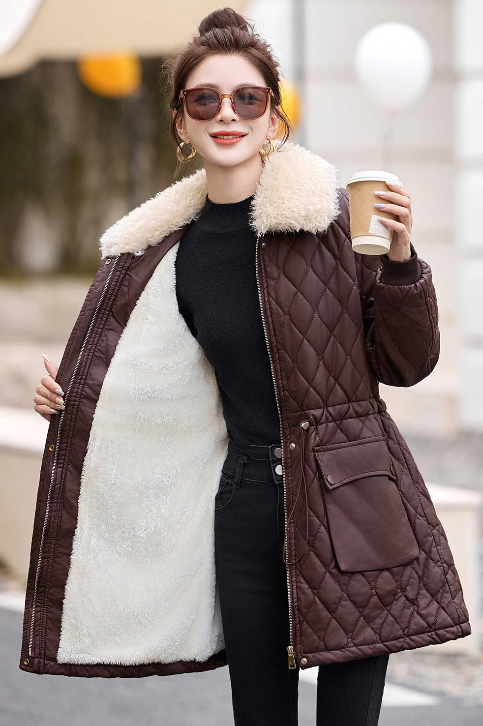 Marquesa Fur Woolen Jacket - Image 8