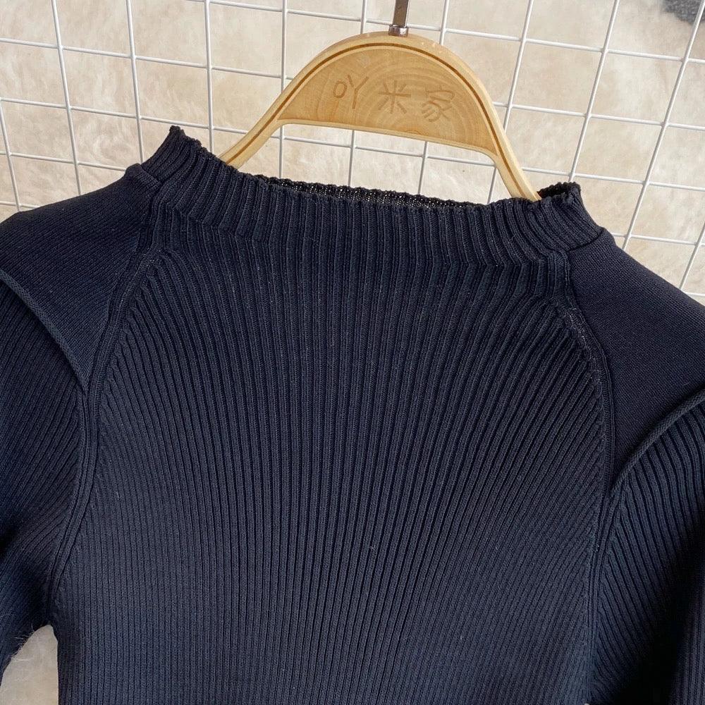 Mary A-Line Woolen Dress In Black - Image 4