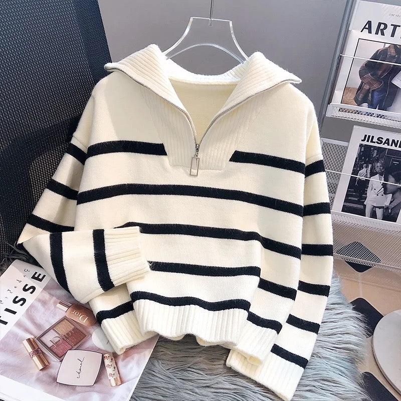 Mastro Striped Statement Sweater - Image 3