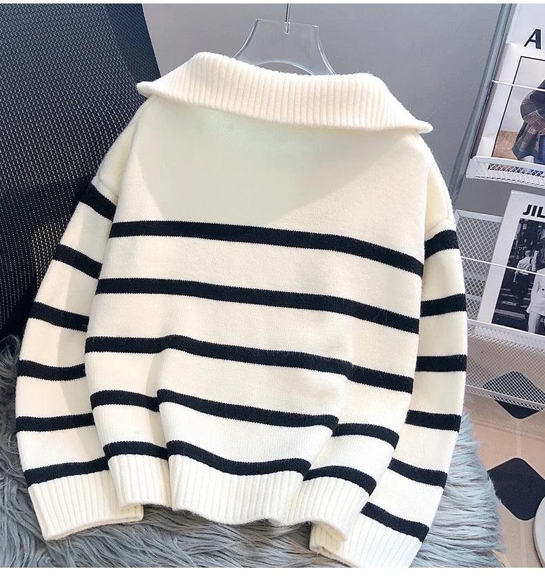 Mastro Striped Statement Sweater - Image 4