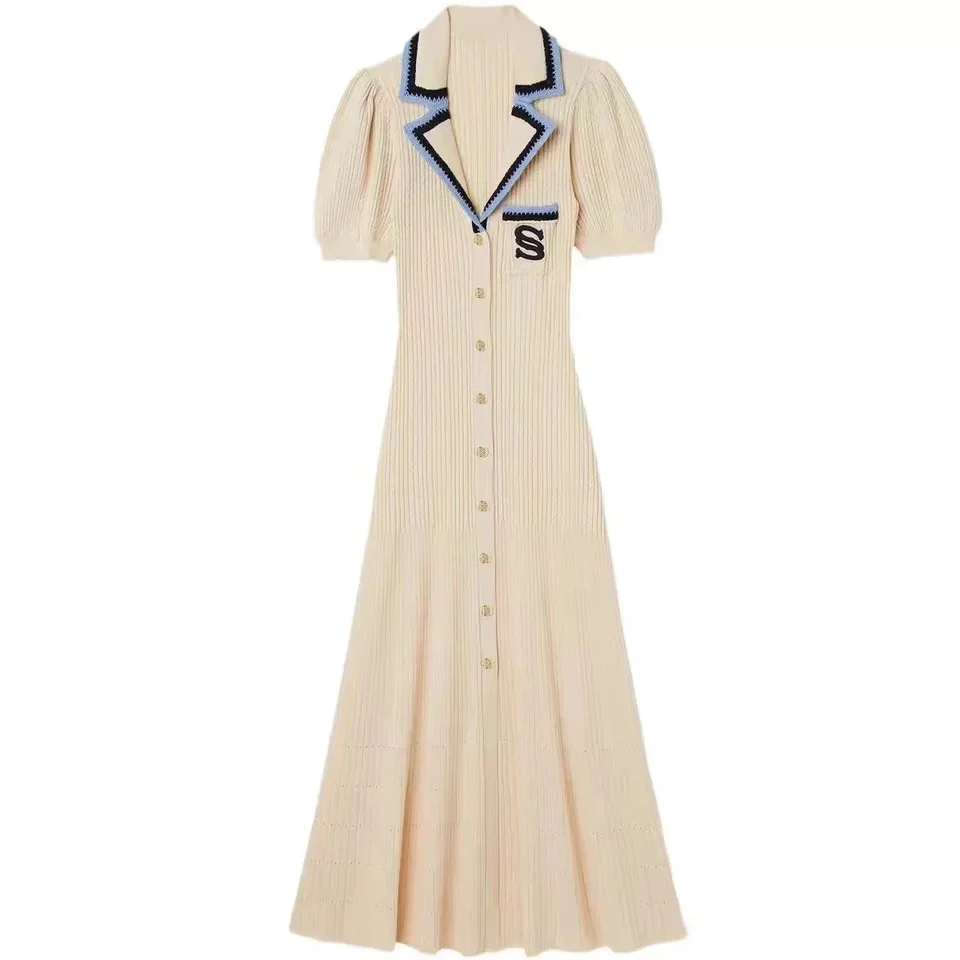 Mave Soft Knit Dress in Beige - Image 4